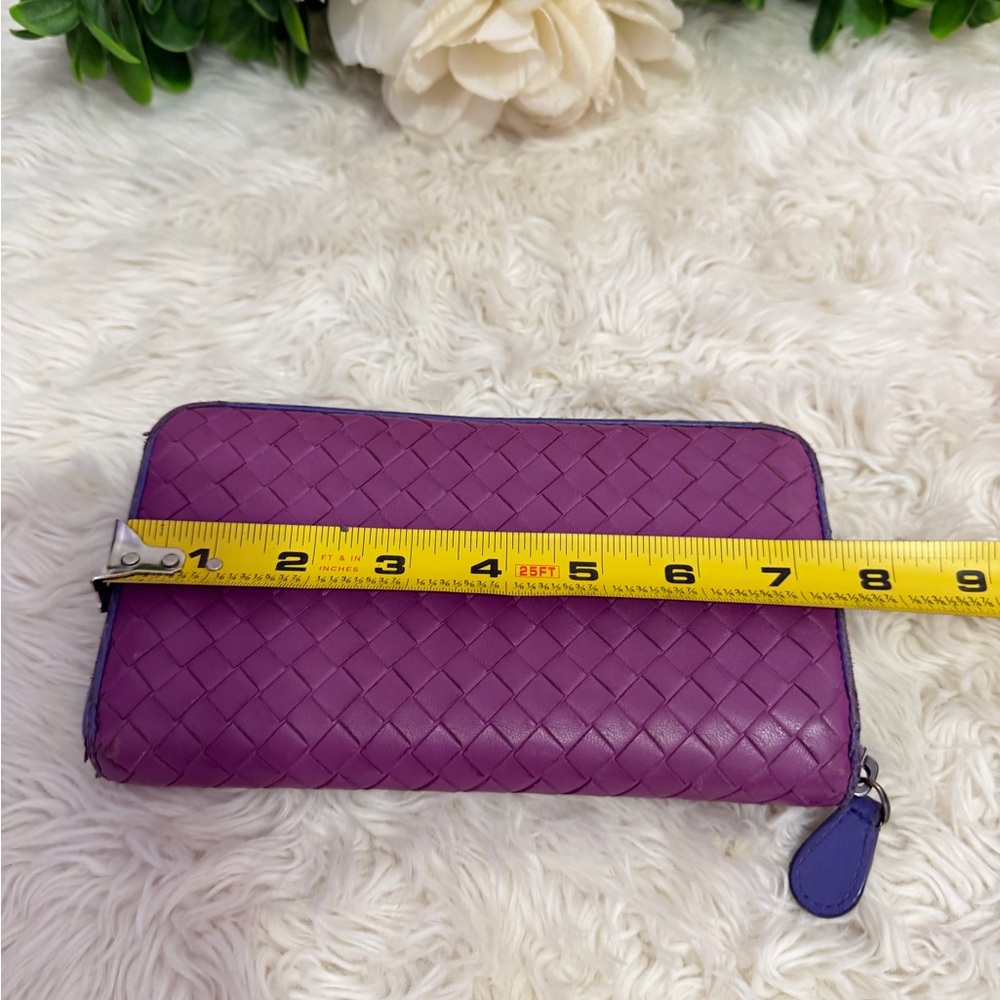 Bottega Veneta Violet Woven Leather Wallet - Picture 6 of 14